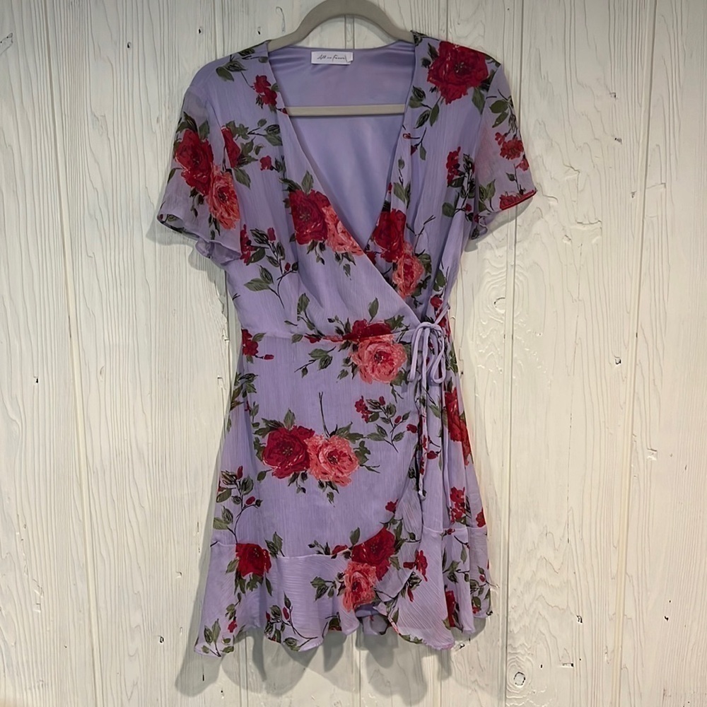 All in Favor Wrap Dress, Size S